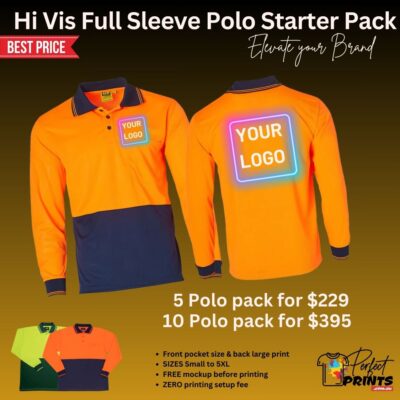 hivis polo long sleeve
