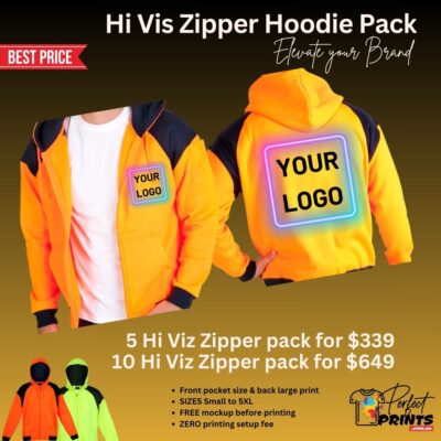 zipper hivis hoodie